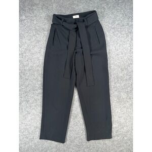 Wilfred Tie Front Pants Women's Size 4 Black Stretch Relaxed Fit‎